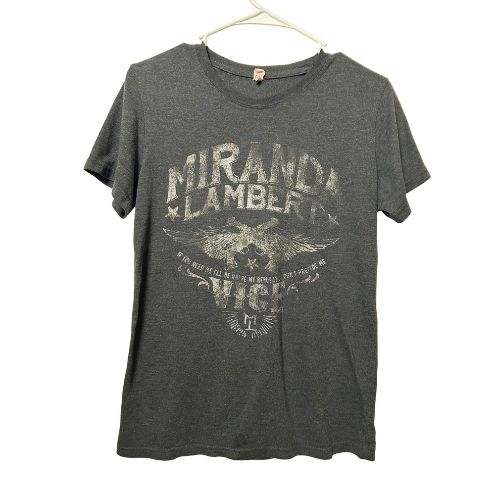 Miranda Lambert Gypsy Vice Country Concert Graphic T-Shirt Charcoal Heather S